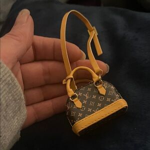 Louis Vuitton Monogram Mini Bag Charm with Yellow Accents